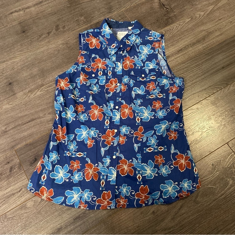 Roper button up sleeveless western rodeo wear
